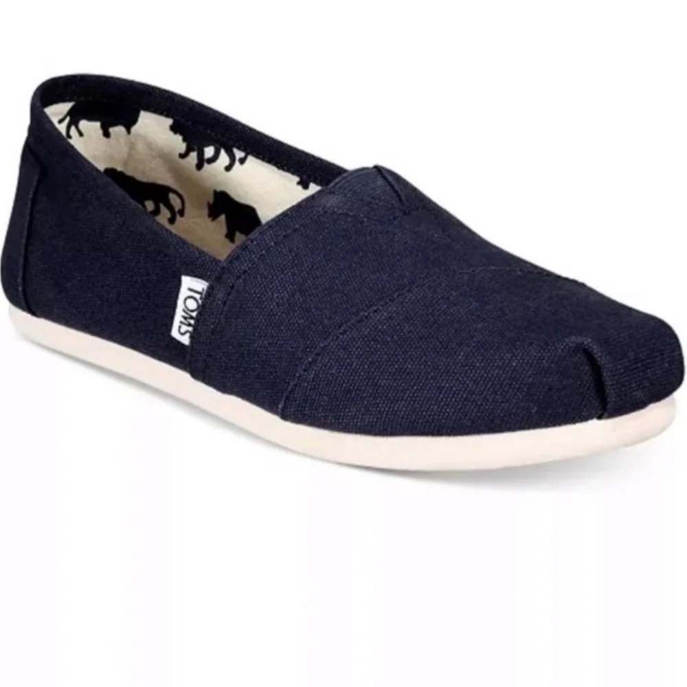 New - Toms - Alpargata Navy Slip On Shoes 6